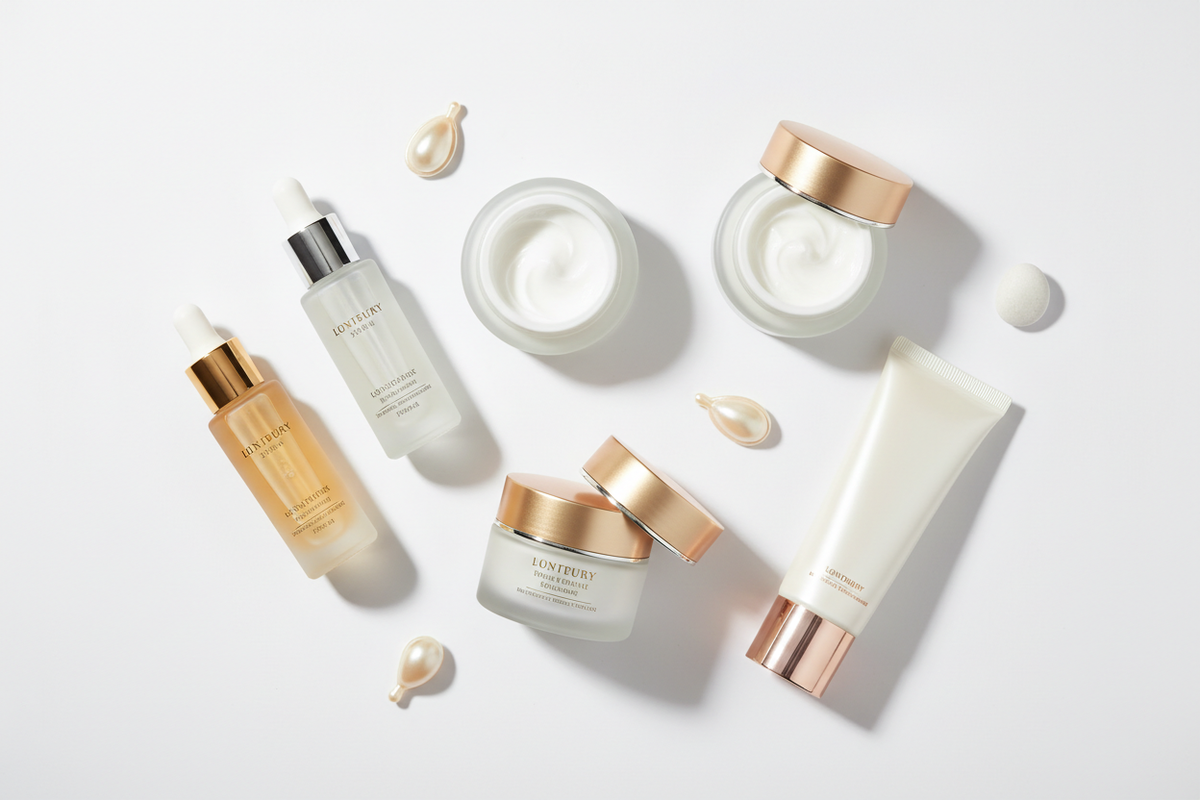 Beauty Products Flatlay 2