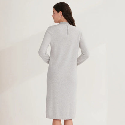 Luxury Knit Winter Long Sleeve Slim Fit Elegant Maxi Dress